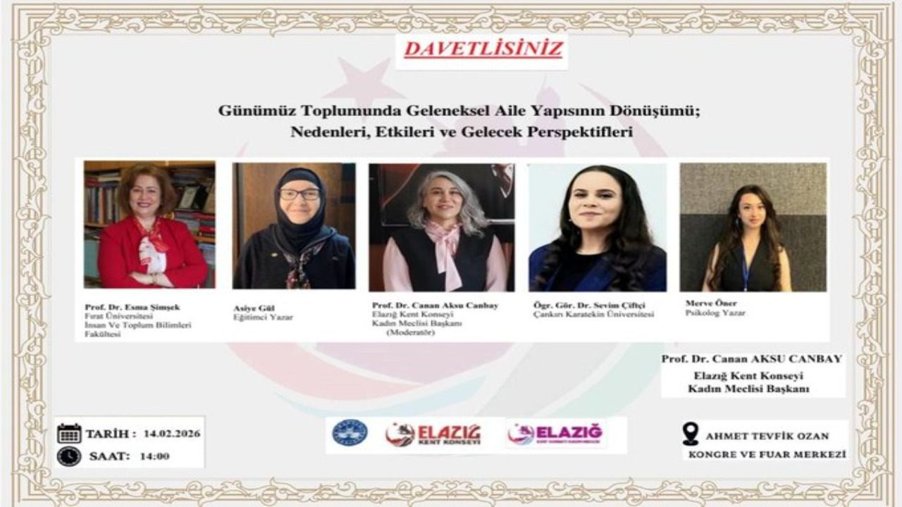 Elazığ Kent Konseyi’nden Aile Yapısındaki Değişime Yönelik Panel