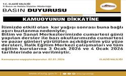 Elazığ’da Hafta Sonu Eğitim Faaliyetlerine Kar Engeli