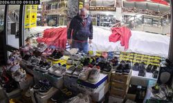 Hırsızlık Anı Kamerada: Mont ve Ayakkabıyı Böyle Çaldı