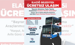 Elazığ'da Ulaşım Hizmetleri Ücretsiz