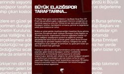 Elazığspor: 'Bu Büyük Camia Her Defasında Küllerinden Yeniden Doğmasını Bilmiştir'