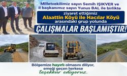 Alaattin ve Hacılar Köyü Yolunda Çalışmalar Başladı
