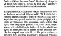 Elazığ'da 14 Günlük Eylem Yasağı
