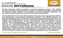 Elazığ Valiliği’nden 14 Günlük Yasak Kararı