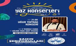 Elazığ’da Yaz Konserleri Uğur Toprak Konseriyle Devam Ediyor