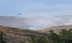 Elazığ'daki Dağlık Alan Yangınına Havadan Müdahale Başladı