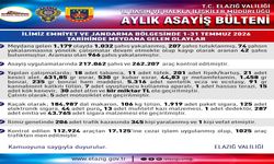 Temmuzda Elazığ'da 1.179 Olay: 207 Kişi Tutuklandı