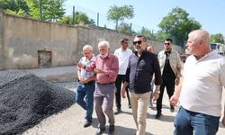 Başkan Şerifoğulları Rızaiye’de Asfalt Çalışmalarını Denetledi