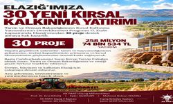 Elazığ’a 30 Projeye 258 Milyon Liralık Yatırım