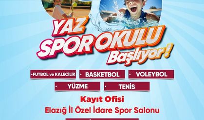 Elazığ İl Özel İdare Yaz Spor Okulları Kayıtları Başladı