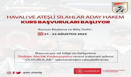 Elazığ’da Aday Hakem Kursu Düzenlenecek