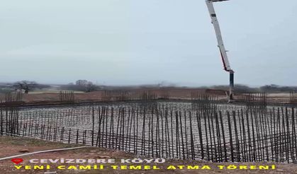 Cevizdere Köyü’nde Yeni Cami İçin Temel Atıldı