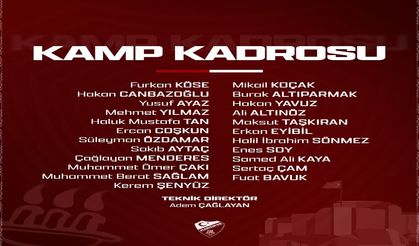 Elazığspor’un Batman Petrolspor Maçı Kamp Kadrosu Açıklandı