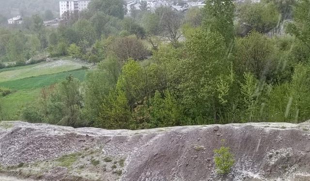 Elazığ’da dolu yağışı etkili oldu