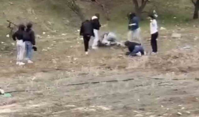 Tekme Tokat Birbirlerine Giren Genç Kızların Kavgası Kamerada