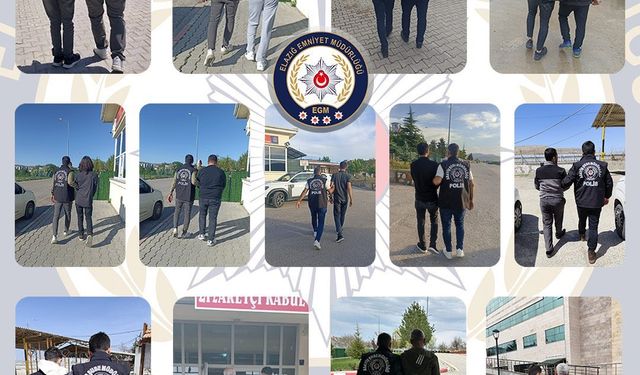 Elazığ’da Kesinleşmiş Hapis Cezası Bulunan 95 Şahıs Yakalandı