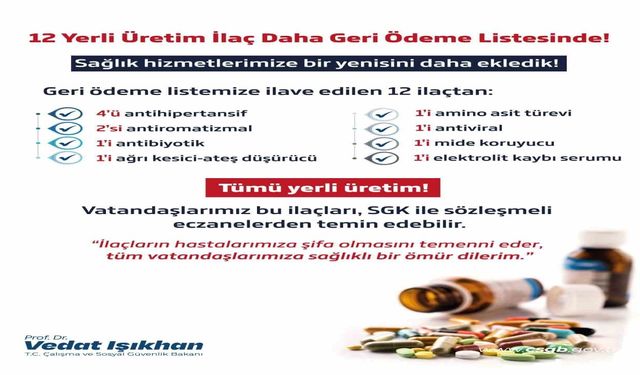 Bakan Işıkhan, 12 İlacın geri Ödeme Listesine Alındığını Duyurdu