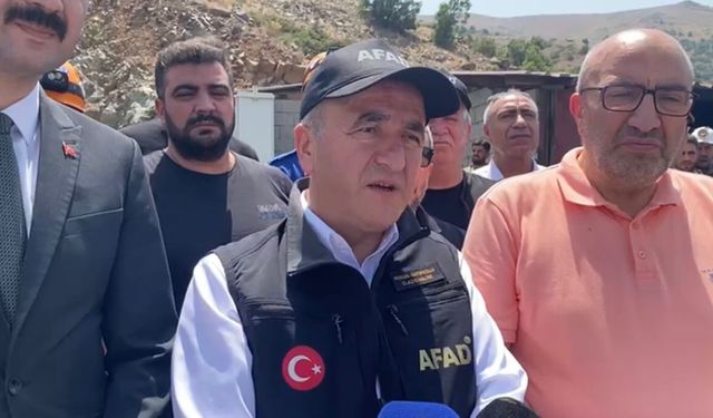Elazığ Valisi Hatipoğlu: "Göçükte 1 İşçimiz Kaldı, 80 Kişilik Ekip Kurtarma Çalışmalarını Sürdürüyor"