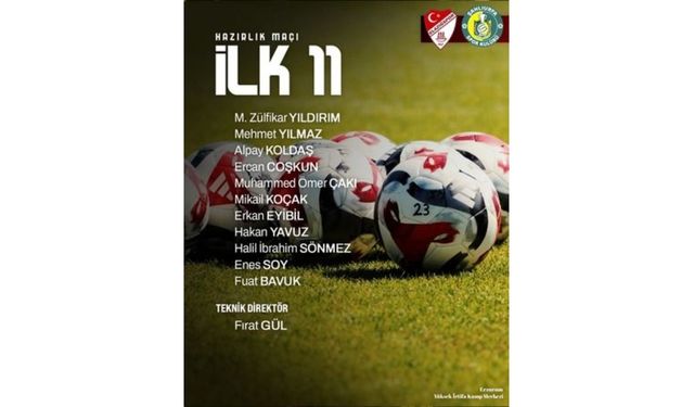 Hazırlık Maçı Öncesi Elazığspor’un İlk 11’i Belli Oldu