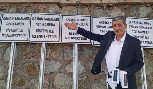 Elazığ’da Alkışlanacak Hareket: Muhtar Ormanlık Alanlara Kamera Sistemi Taktırdı