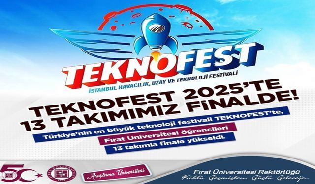 Fırat Üniversitesi’nden TEKNOFEST 2025’e 13 Takımla Büyük Çıkış