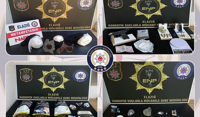 Elazığ’da Uyuşturucu Operasyonu: 8 Şüpheli Tutuklandı