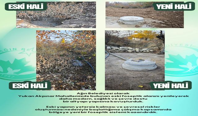 Ağın Belediyesi Yukarı Akpınar’da Altyapıyı Yeniledi