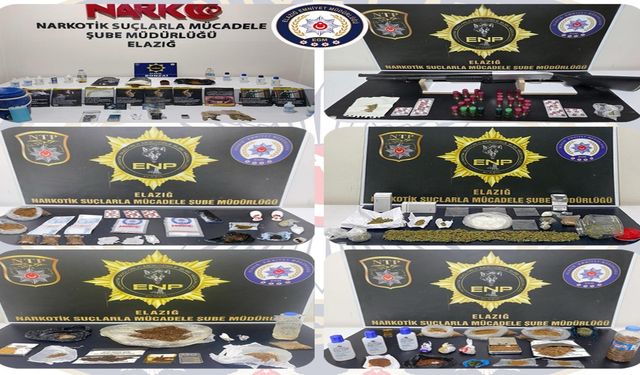 Elazığ Emniyeti’nden Narkotik Operasyon: 19 Şüpheli Tutuklandı