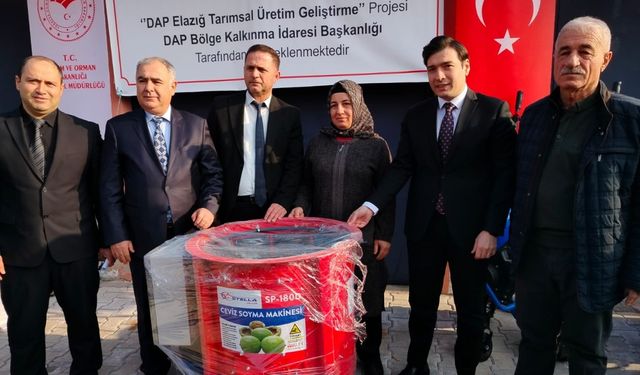 Keban’da Üreticilere Tarımsal Makine Desteği Sağlandı