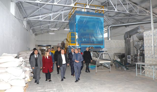Vali Numan Hatipoğlu’ndan Ağın Belediyesi Leblebi Üretim Fabrikası’na İnceleme