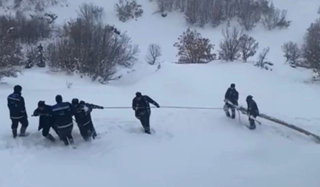 Ekipler Enerji İçin Seferber Oldu: Kar İçerisinde Zorlu Mücadele