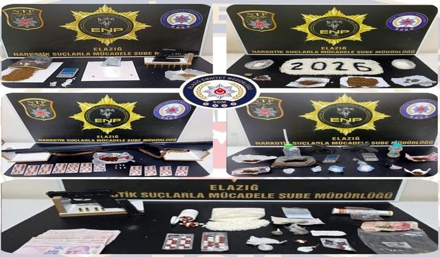 Elazığ'da Uyuşturucu Ve Ruhsatsız Silah Operasyonu: 17 Tutuklama
