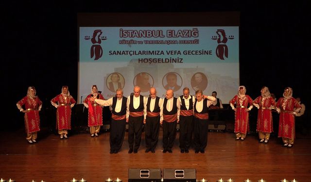 İstanbul Elazığ Kültür ve Yardımlaşma Derneği’nden Sanatçılara Vefa Gecesi