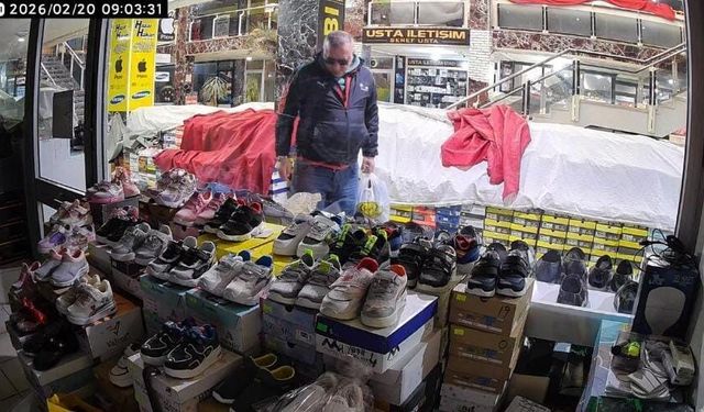 Hırsızlık Anı Kamerada: Mont ve Ayakkabıyı Böyle Çaldı