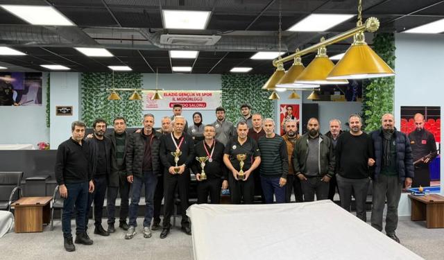 Elazığ’da 3 Bant Bilardo İl Şampiyonası Tamamlandı