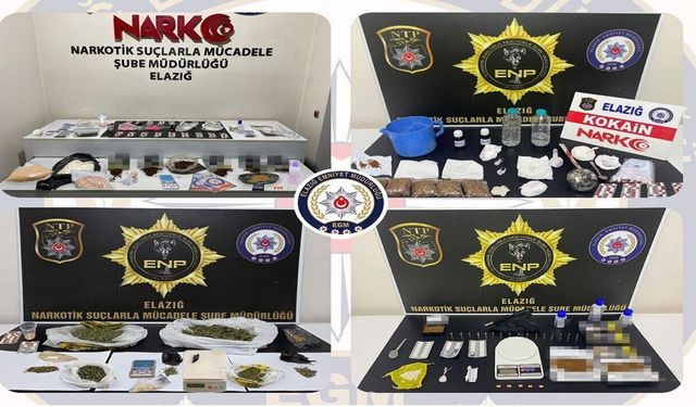 Elazığ'da Uyuşturucu Operasyonu: 20 Şüpheli Tutuklandı