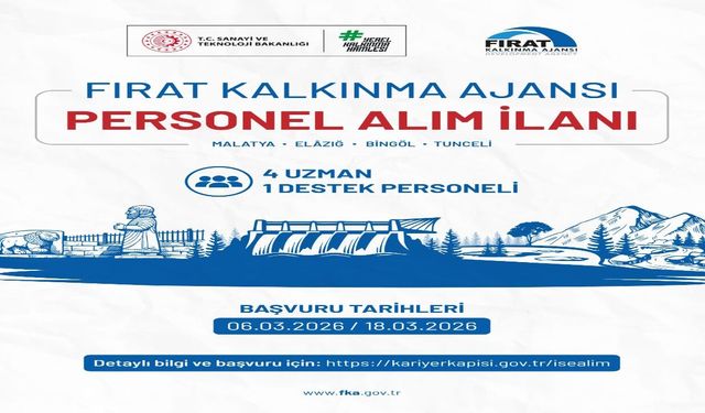 Fırat Kalkınma Ajansı Personel Alımı Yapacak