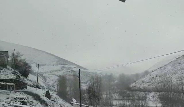 Elazığ'ın Yüksek Kesimlerinde Kar Yağışı