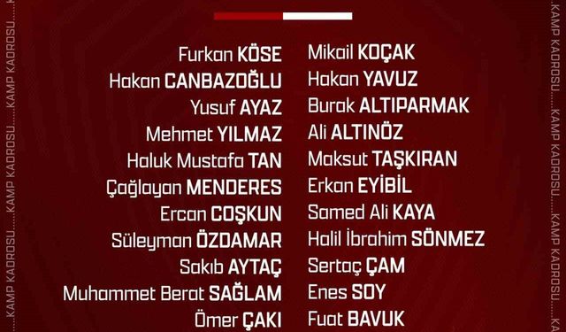 Elazığspor, Bursa'ya 23 futbolcuyla gitti