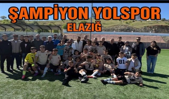 U13 Ligi’nde Şampiyon Elazığ Yol Spor Oldu