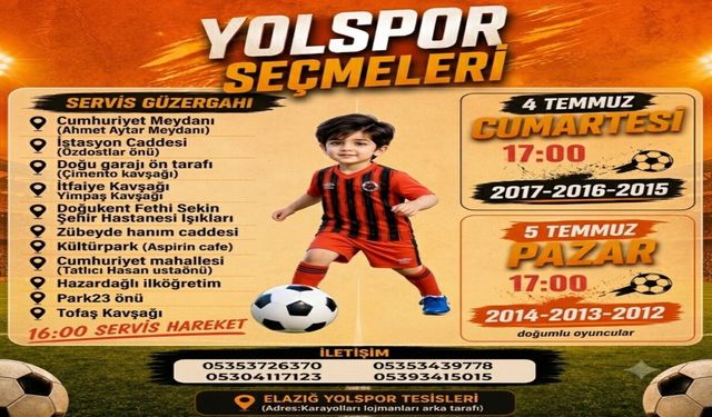Yolspor’da Altyapı İçin Seçme Heyecanı Başlıyor