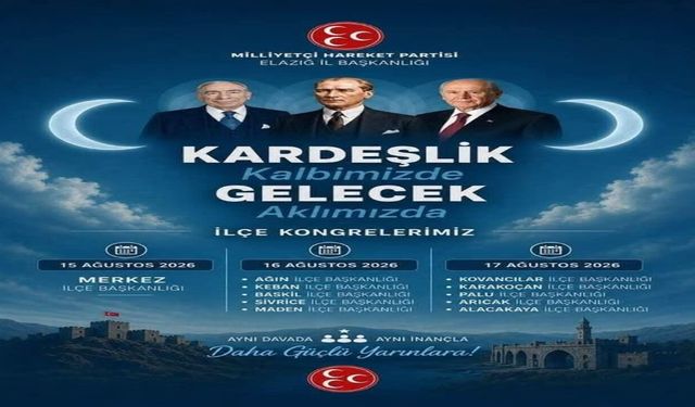 MHP Elazığ'da İlçe Kongre Takvimini Duyurdu