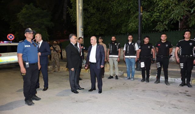 Vali Hatipoğlu, Elazığ'daki Asayiş Uygulamalarını Yerinde Denetledi