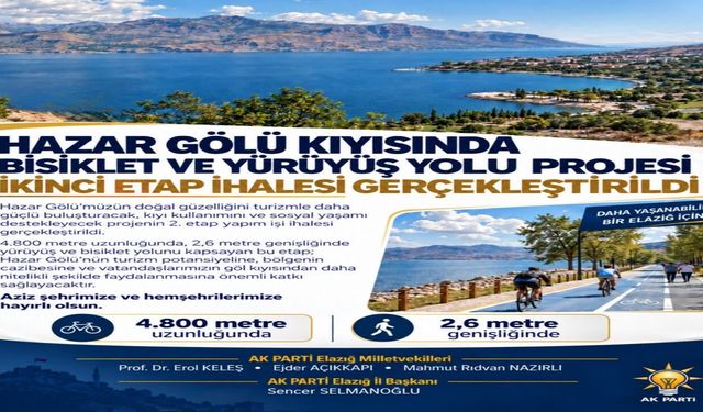 Hazar Gölü Kıyısında 4,8 Kilometrelik Yeni Etap