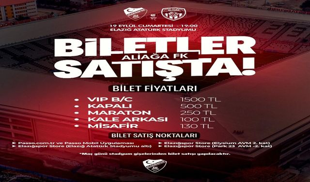 Elazığ Atatürk Stadyumu’nda Randevu Var: Biletler Satışa Sunuldu