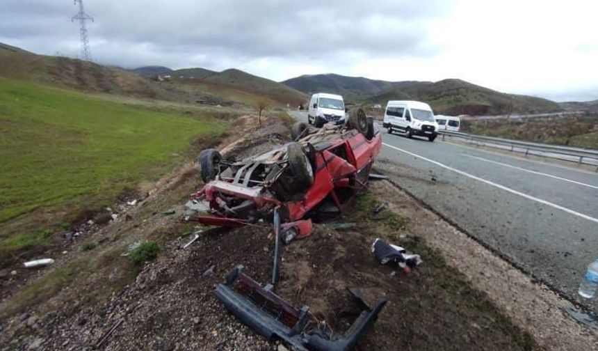 Elazığ’da Otomobil Takla Attı: 3 Yaralı
