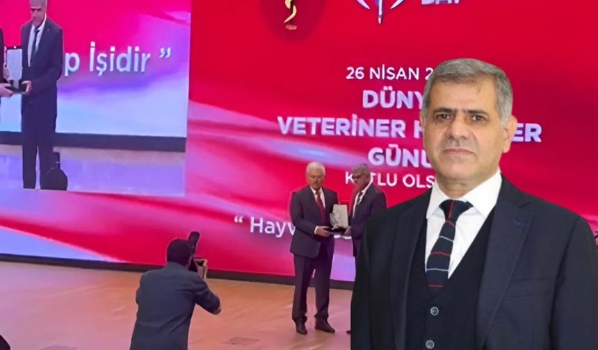 Prof. Dr. Kazim Şahin’e Türk Veteriner Hekimleri Birliği’nden Hizmet Ödülü