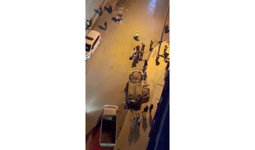 Elazığ’da Otomobil Takla Attı