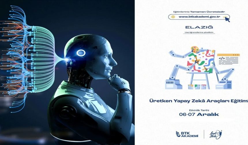 Elazığ’da Gençlere Üretken Yapay Zekâ Eğitimi İmkânı Açılıyor