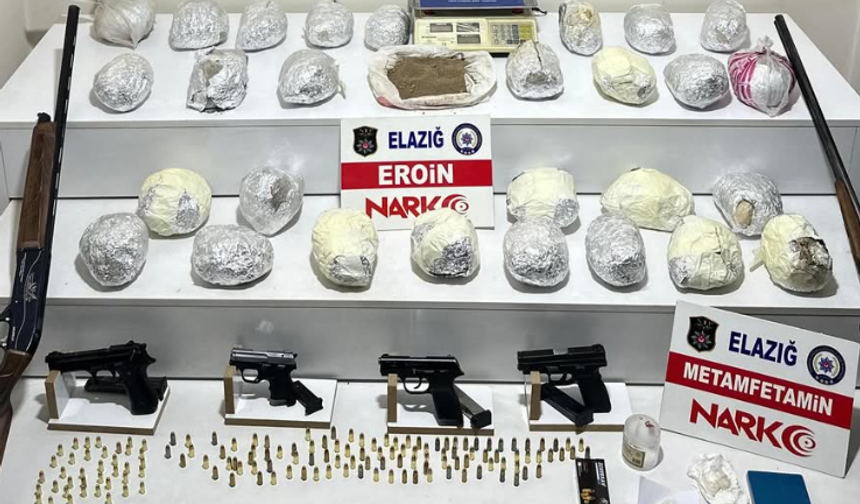 Elazığ’da Narkotik Operasyonu: 30 Kilo 800 Gram Eroin Ele Geçirildi, 4 Şüpheli Tutuklandı